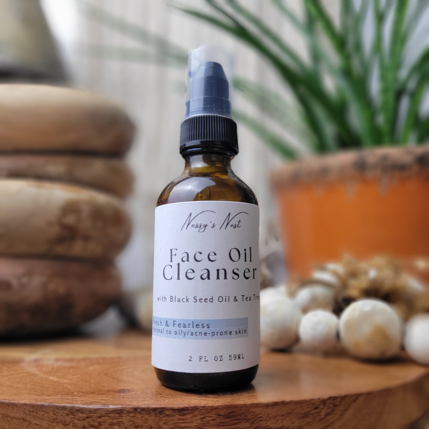 Face Oil Cleanser - for normal to oily/acne-prone skin - Fresh & Fearless