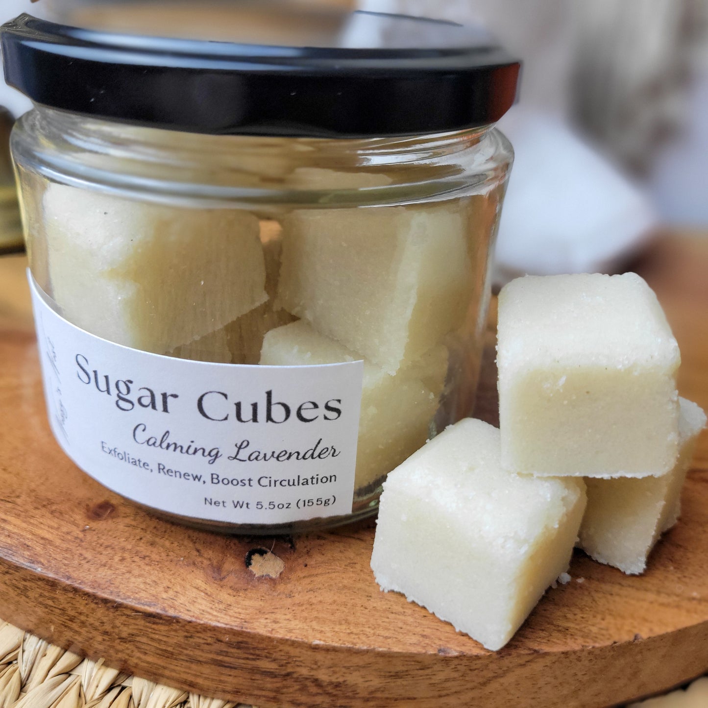 Calming Lavender Sugar Scrub Cubes - Exfoliating