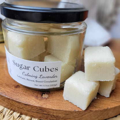 Calming Lavender Sugar Scrub Cubes - Exfoliating