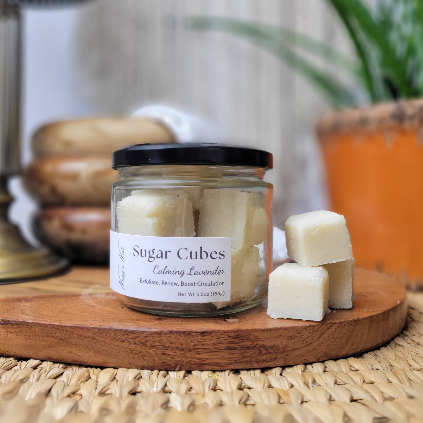 Calming Lavender Sugar Scrub Cubes - Exfoliating