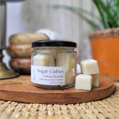 Calming Lavender Sugar Scrub Cubes - Exfoliating