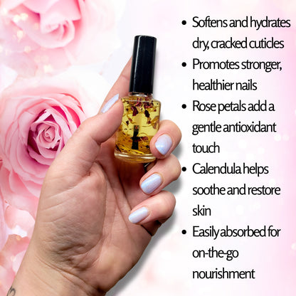 cuticle oil rose calendula herb infused nontoxic nails