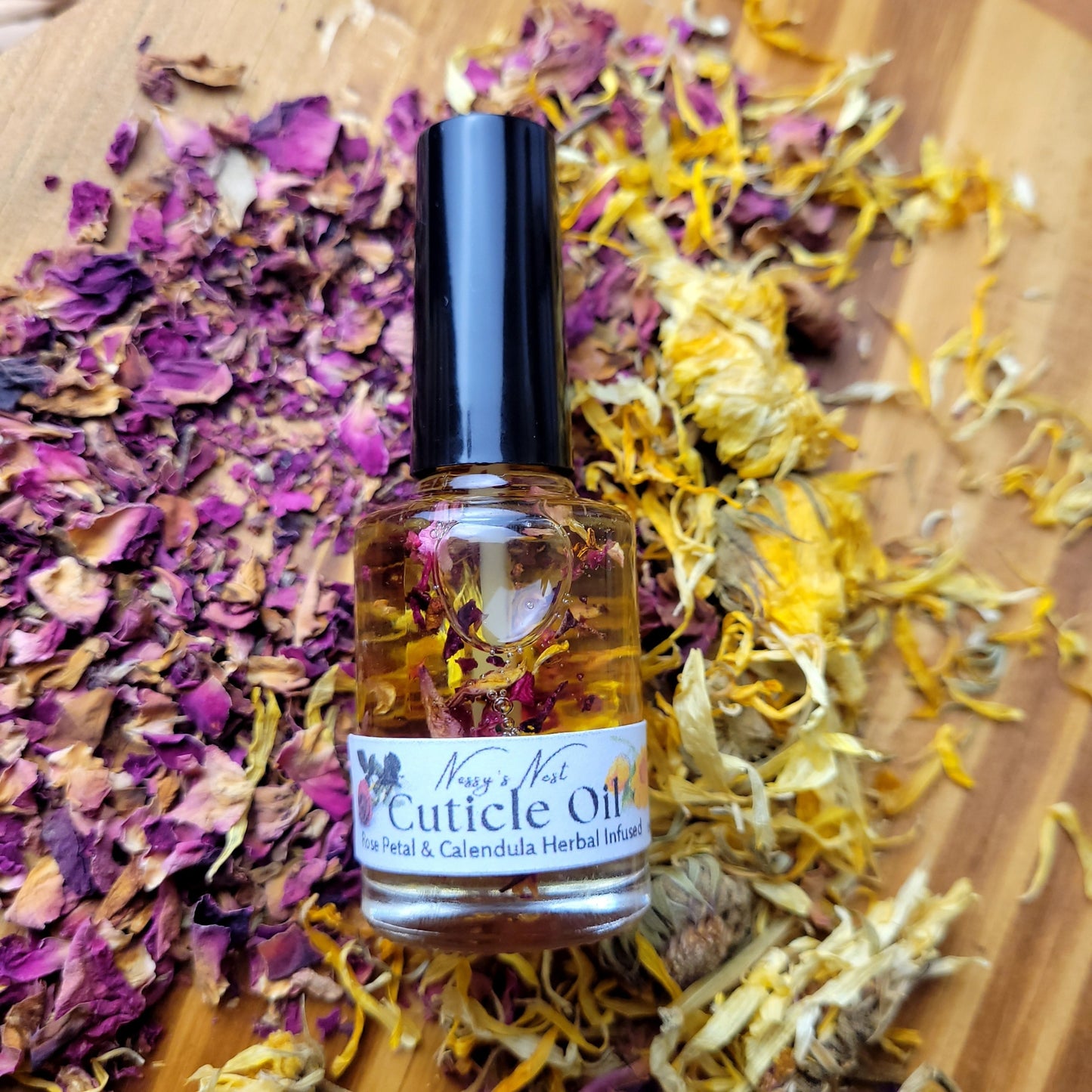 cuticle oil rose calendula herb infused nontoxic nails